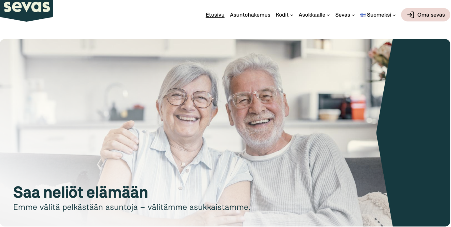 Kuva nettisivujen etusivusta